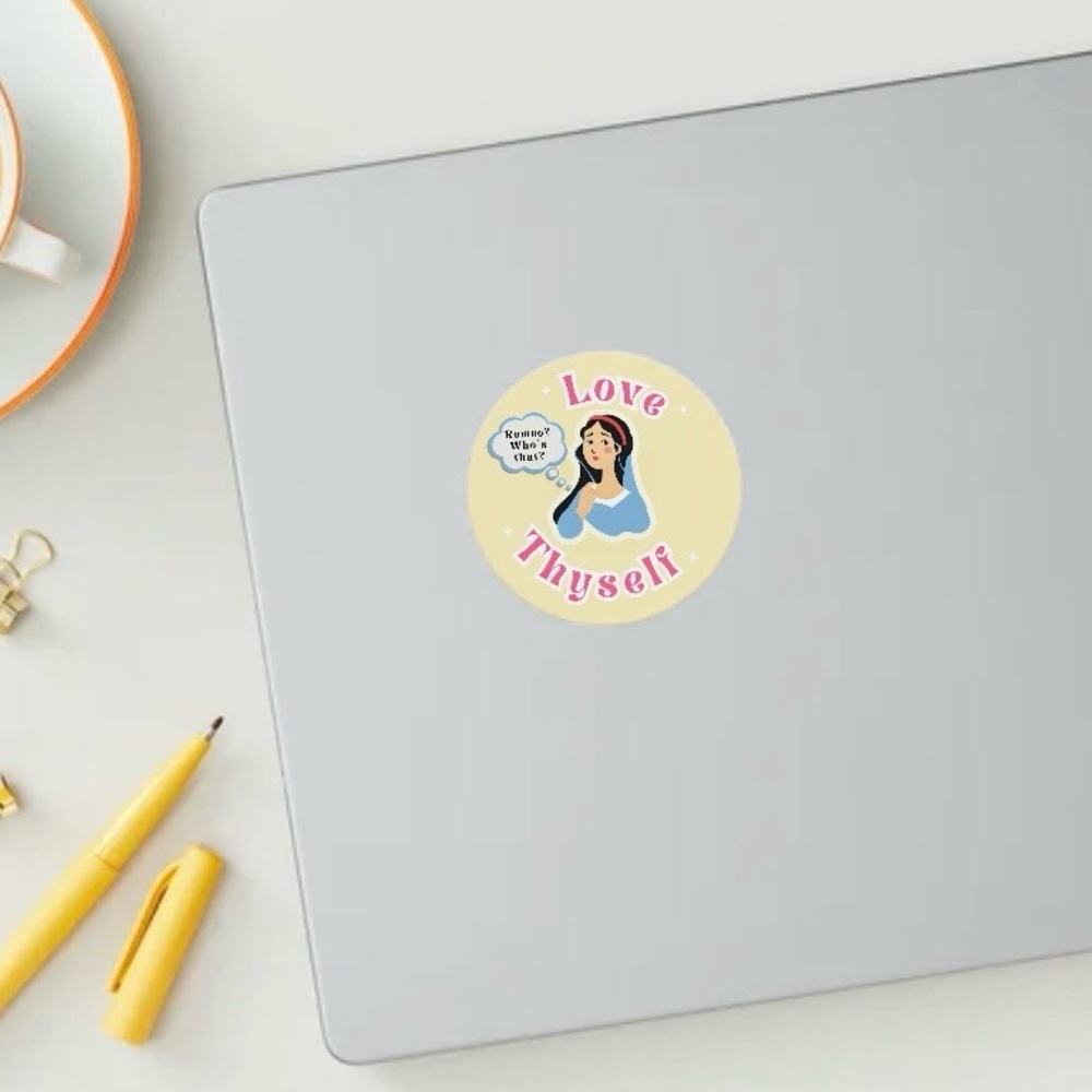 💕 Love Thyself Feminist Shakespeare Sticker/Decal – “Romeo? Who’s That?” - Picture 3 of 3